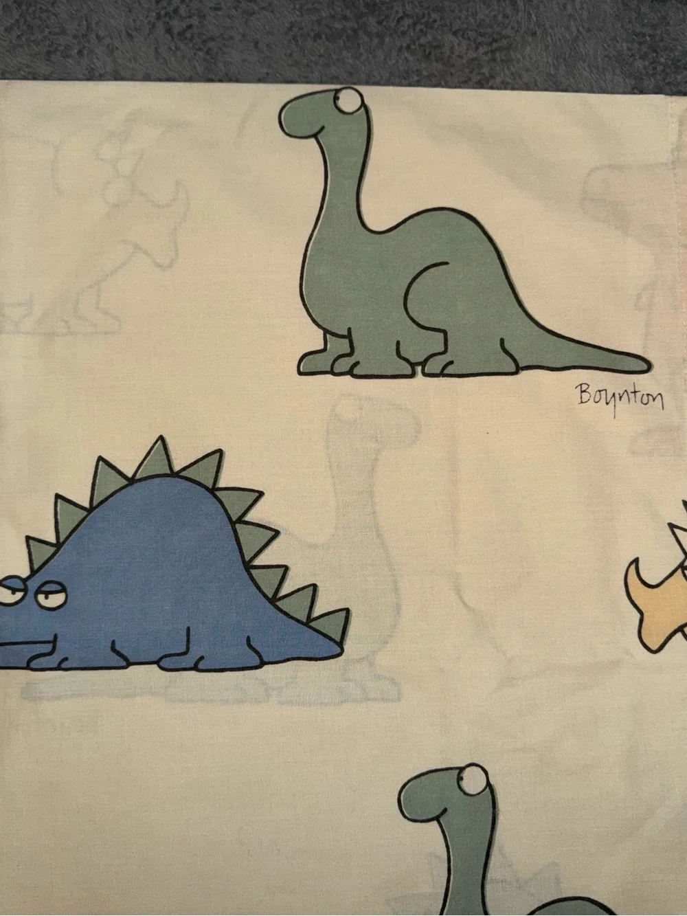Martex Sandra Boynton Dinosaurs Twin Vintage 1986 Pillow Case Only